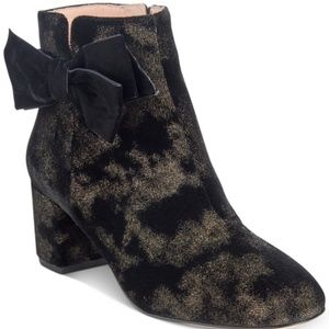 Kate Spade Langley Ankle Boots (Black/Gold)
